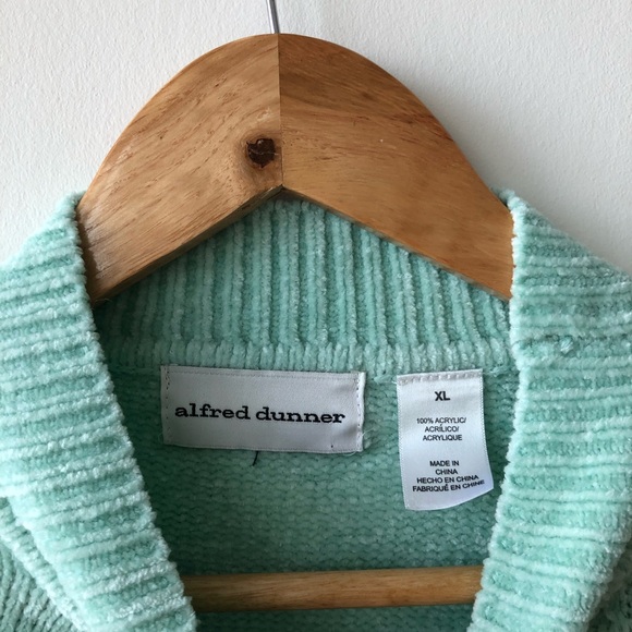 Alfred Dunner Mint Green Knit Sweater - Picture 3 of 4
